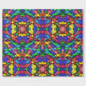 Abstracte kleurrijke draak / halve brick / cadeaupapier (Vlak)