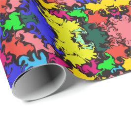 Abstracte kleurrijke draak / halve brick / cadeaupapier