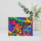 Abstracte kleurrijke draden / briefkaart (Staand voorkant)