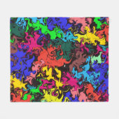 Abstracte kleurrijke draden / filters / fleece deken (Voorkant (Horizontaal))