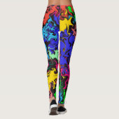 Abstracte kleurrijke draden / leggings (Achterkant)