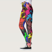 Abstracte kleurrijke draden / leggings (Links)