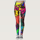 Abstracte kleurrijke draden / leggings (Voorkant)