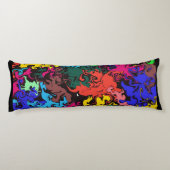 Abstracte kleurrijke draden / lichaamskussen (Achterkant)