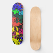 Abstracte kleurrijke draden / persoonlijk skateboard (Voorkant)