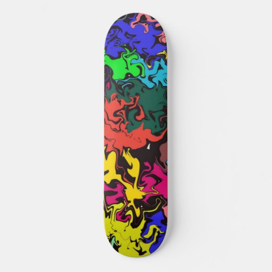 Abstracte kleurrijke draden / persoonlijk skateboard (Voorkant)