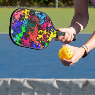 Abstracte kleurrijke draden / pickleball paddle
