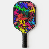 Abstracte kleurrijke draden / pickleball paddle (Voorkant)
