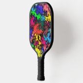 Abstracte kleurrijke draden / pickleball paddle (Links)