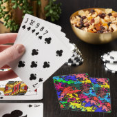 Abstracte kleurrijke draden / pokerkaarten (Insitu)