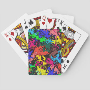 Abstracte kleurrijke draden / pokerkaarten