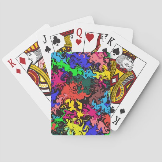 Abstracte kleurrijke draden / pokerkaarten (Achterkant)