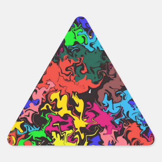 Abstracte kleurrijke draden / sticker (Voorkant)