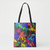 Abstracte kleurrijke draden / tote bag (Voorkant)