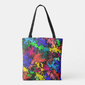 Abstracte kleurrijke draden / tote bag (Achterkant)