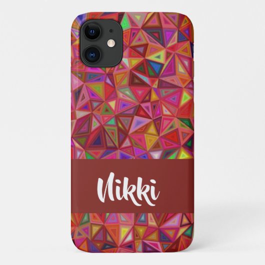 Abstracte kleurrijke driehoeken op Case-Mate iPhone case (Achterkant)