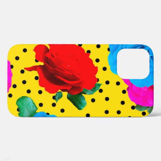 Abstracte kleurrijke echte Rozen en metalen blader Case-Mate iPhone Case (Achterkant (horizontaal))