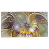 Abstracte kleurrijke Fantasy Flower Fractal Art Kussensloop (Voorkant-Rechts)