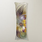 Abstracte kleurrijke Fantasy Flower Fractal Art Lichaamskussen (Voorkant Verticaal)