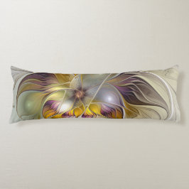 Abstracte kleurrijke Fantasy Flower Fractal Art Lichaamskussen
