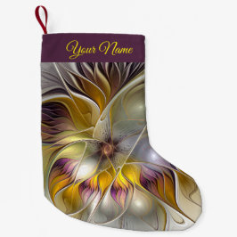 Abstracte kleurrijke Fantasy Flower Fractal Art Na Kleine Kerstsok