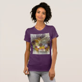 Abstracte kleurrijke Fantasy Flower Fractal Art T-shirt (Voorkant volledig)