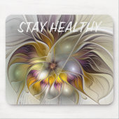 Abstracte Kleurrijke Fantasy Flower Fractal Art Te Muismat (Voorkant)