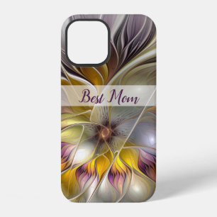 Abstracte kleurrijke Fantasy Flower Fractal Best M iPhone 12 Hoesje
