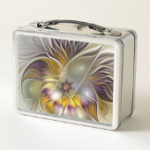 Abstracte kleurrijke Fantasy Flower Modern Fractal (Achterkant)