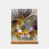 Abstracte kleurrijke Fantasy Flower Modern Fractal Acryl Bord (Voorkant)
