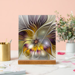 Abstracte kleurrijke Fantasy Flower Modern Fractal Acryl Bord
