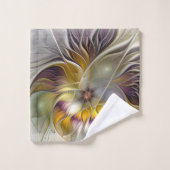 Abstracte kleurrijke Fantasy Flower Modern Fractal Bad Handdoek (Wasdoekje)