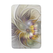 Abstracte kleurrijke Fantasy Flower Modern Fractal Badmat (Voorkant Verticaal)