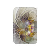 Abstracte kleurrijke Fantasy Flower Modern Fractal Badmat (Voorkant Verticaal)