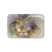 Abstracte kleurrijke Fantasy Flower Modern Fractal Badmat (Voorkant)