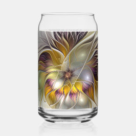 Abstracte kleurrijke Fantasy Flower Modern Fractal Blikvorm Glas
