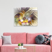 Abstracte kleurrijke Fantasy Flower Modern Fractal Canvas Afdruk (Insitu (Woonkamer))