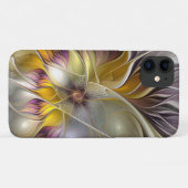 Abstracte kleurrijke Fantasy Flower Modern Fractal Case-Mate iPhone Case (Achterkant (horizontaal))