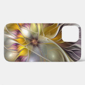 Abstracte kleurrijke Fantasy Flower Modern Fractal Case-Mate iPhone Case (Achterkant (horizontaal))