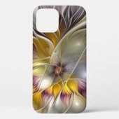 Abstracte kleurrijke Fantasy Flower Modern Fractal Case-Mate iPhone Case (Achterkant)