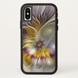 Abstracte kleurrijke Fantasy Flower Modern Fractal iPhone 13 Hoesje