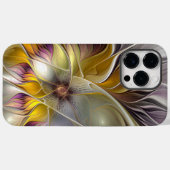 Abstracte kleurrijke Fantasy Flower Modern Fractal Case-Mate iPhone Case (Achterkant (horizontaal))