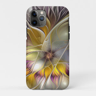 Abstracte kleurrijke Fantasy Flower Modern Fractal Case-Mate iPhone Case