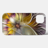 Abstracte kleurrijke Fantasy Flower Modern Fractal Case-Mate iPhone Case (Achterkant (horizontaal))