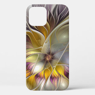 Abstracte kleurrijke Fantasy Flower Modern Fractal Case-Mate iPhone Case