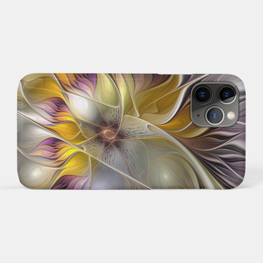 Abstracte kleurrijke Fantasy Flower Modern Fractal Case-Mate iPhone Case (Achterkant (horizontaal))