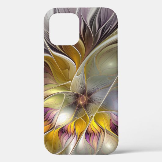 Abstracte kleurrijke Fantasy Flower Modern Fractal Case-Mate iPhone Case (Achterkant)