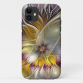 Abstracte kleurrijke Fantasy Flower Modern Fractal Case-Mate iPhone Case (Achterkant)