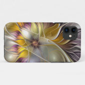 Abstracte kleurrijke Fantasy Flower Modern Fractal Case-Mate iPhone Case (Achterkant (horizontaal))