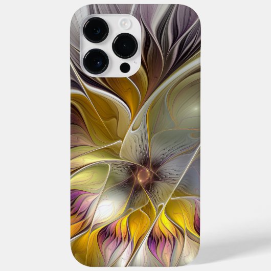 Abstracte kleurrijke Fantasy Flower Modern Fractal Case-Mate iPhone Case (Achterkant)